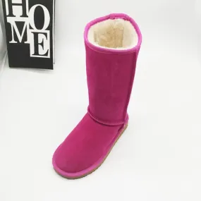 2025 New Arrival Winter High Boots – Genuine Leather, Thick Plush, Warm Snow Boots for Women