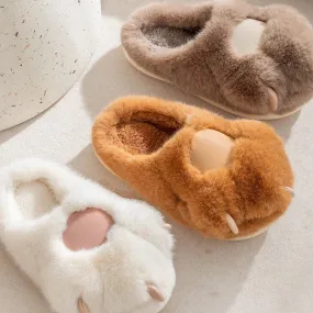 Adorable Plush Warm Paw Slippers