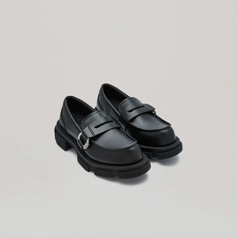 both - GAO PIERCED LOAFER-BLACK