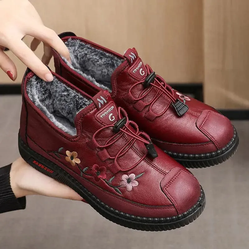 BRIELLE™ LEATHER SOFT ORTHOPEDIC WARM SNOW BOOTS