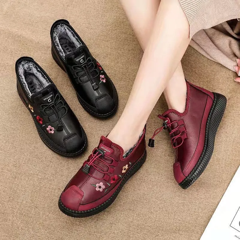 BRIELLE™ LEATHER SOFT ORTHOPEDIC WARM SNOW BOOTS