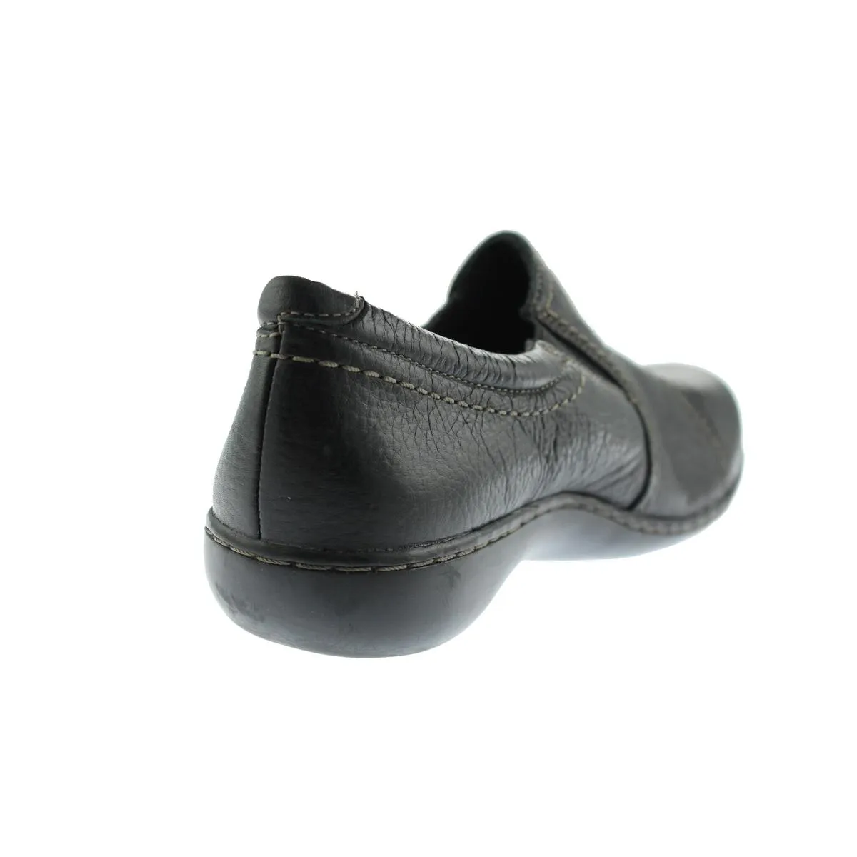 Clarks Womens Ashland Effie Button Leather Loafers