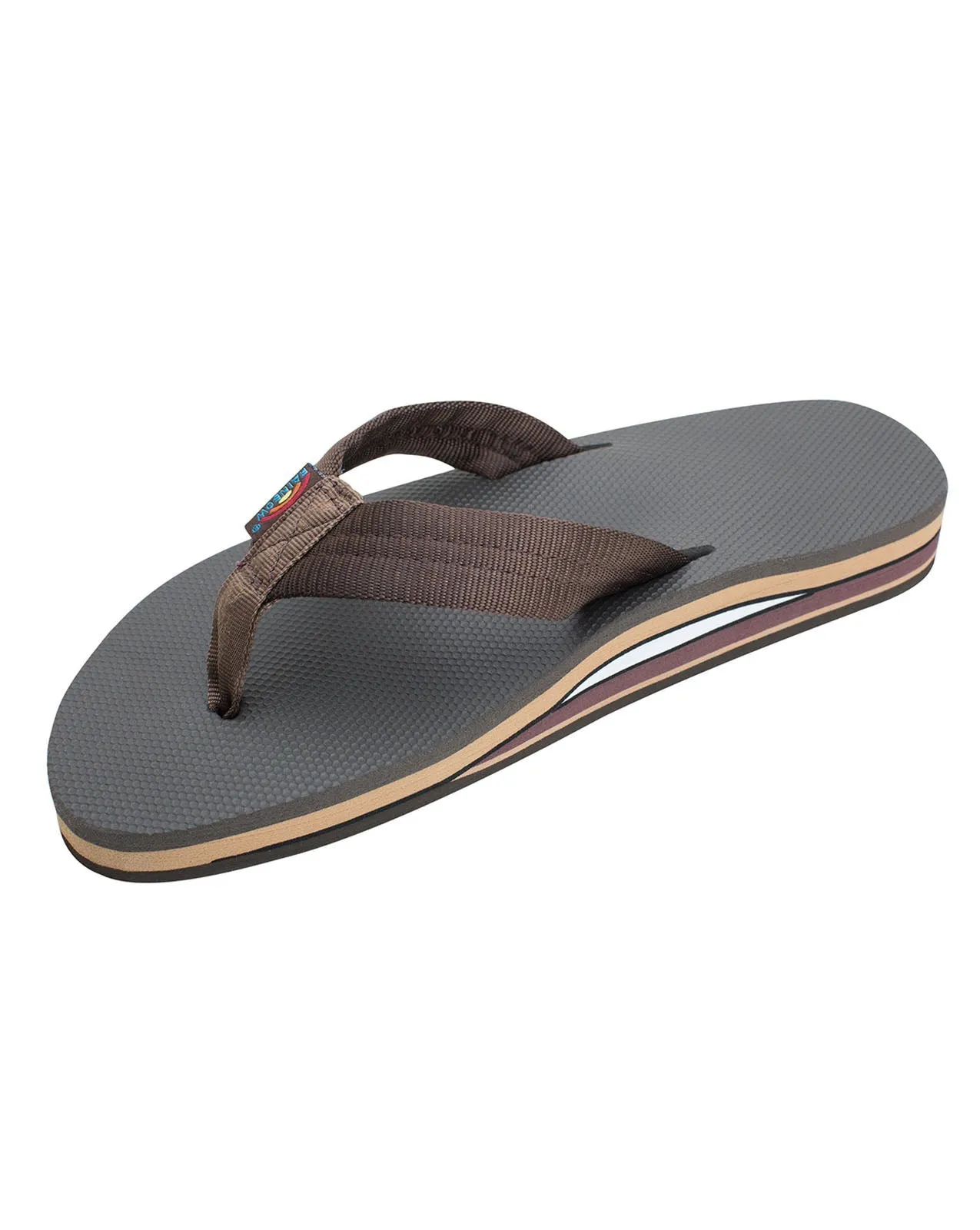 CLASSIC RUBBER DOUBLE LAYER SANDAL - BROWN