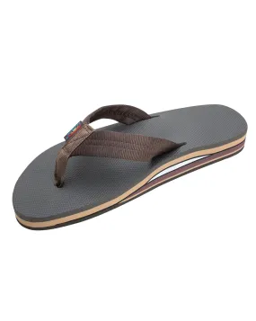 CLASSIC RUBBER DOUBLE LAYER SANDAL - BROWN