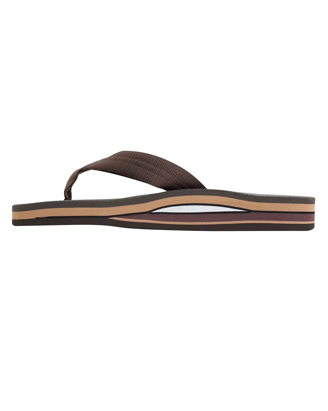 CLASSIC RUBBER DOUBLE LAYER SANDAL - BROWN