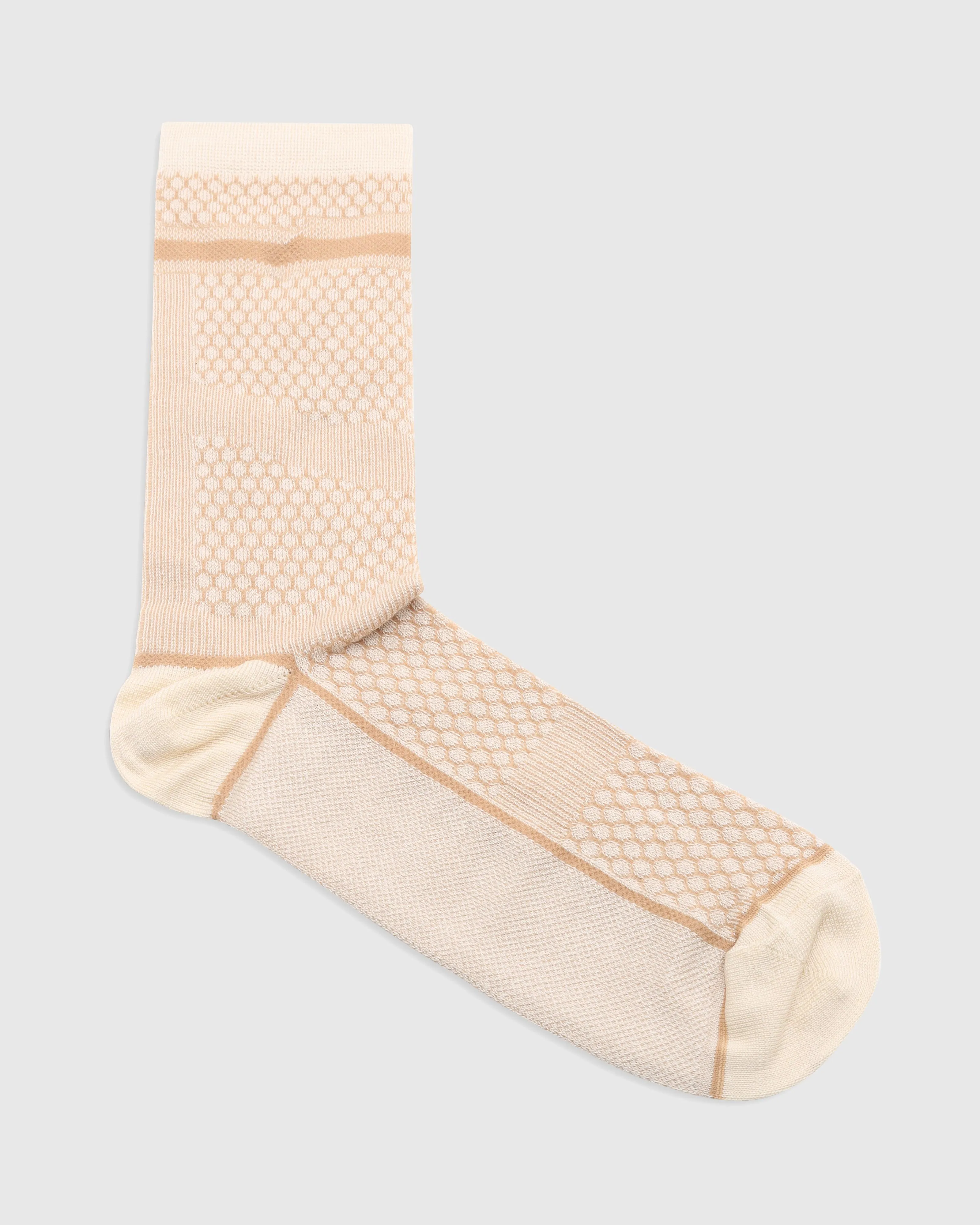 Cotton Beige Jacquard Socks - Redcliff