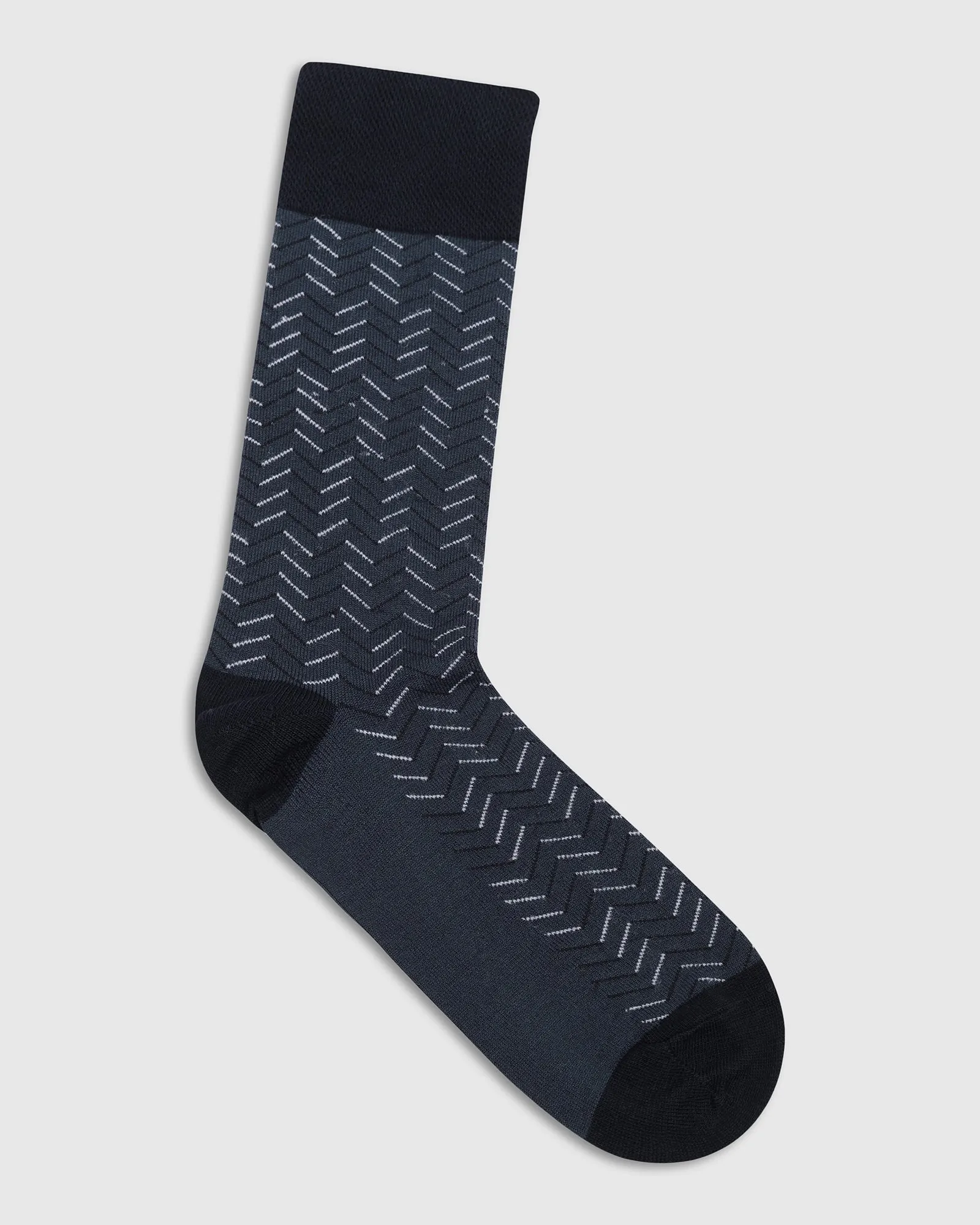 Cotton Navy Printed Socks - Varya