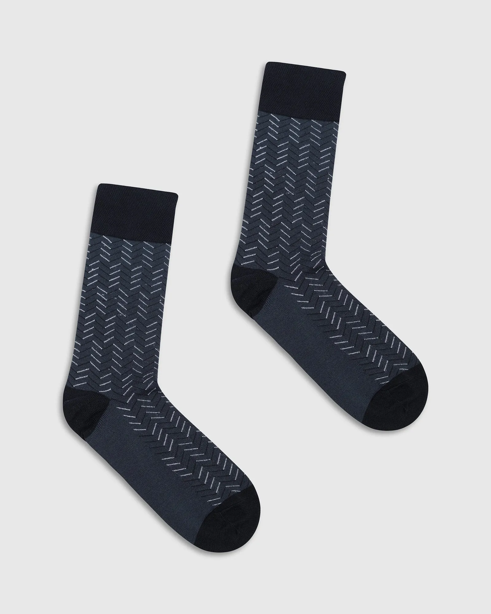 Cotton Navy Printed Socks - Varya