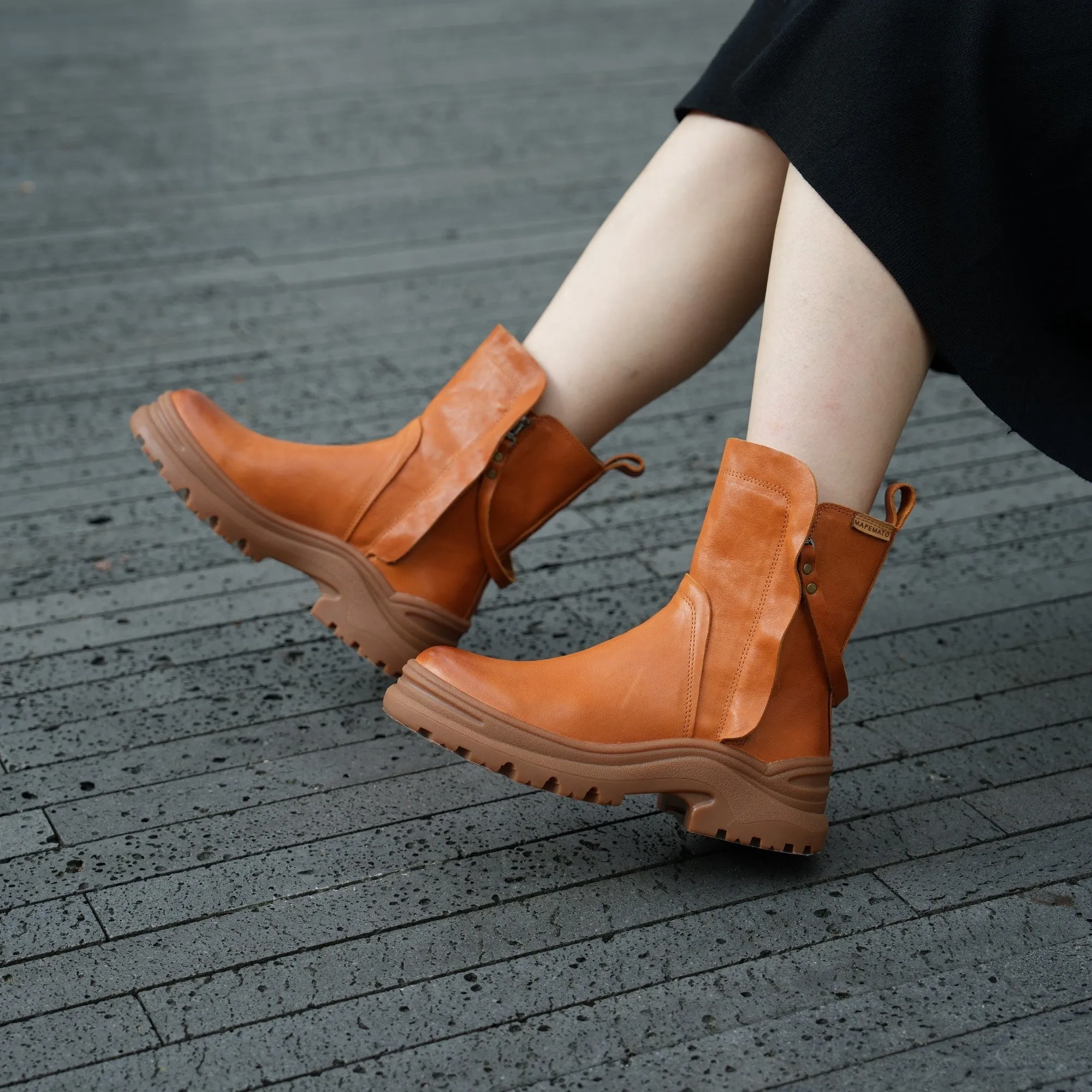 Dwarves Leather Short Boots Snow Boots Have Fleece Lined for Cold Winter in Black/Brown/Yellow/Coffee