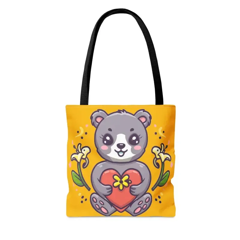 Fall Head Over Heels with Cute Teddy Bear Tote Bag