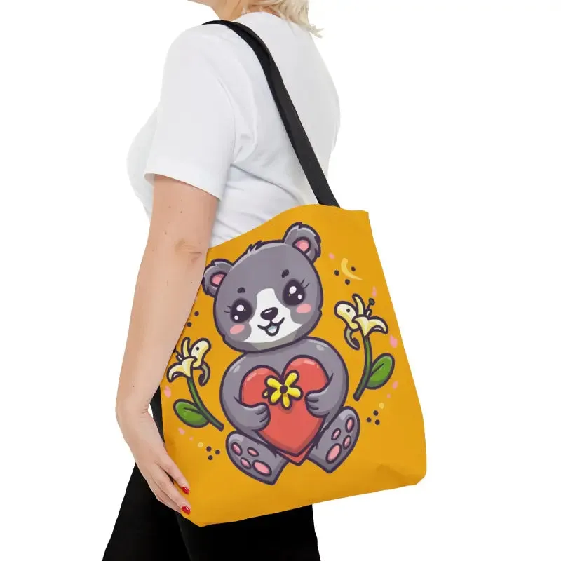 Fall Head Over Heels with Cute Teddy Bear Tote Bag