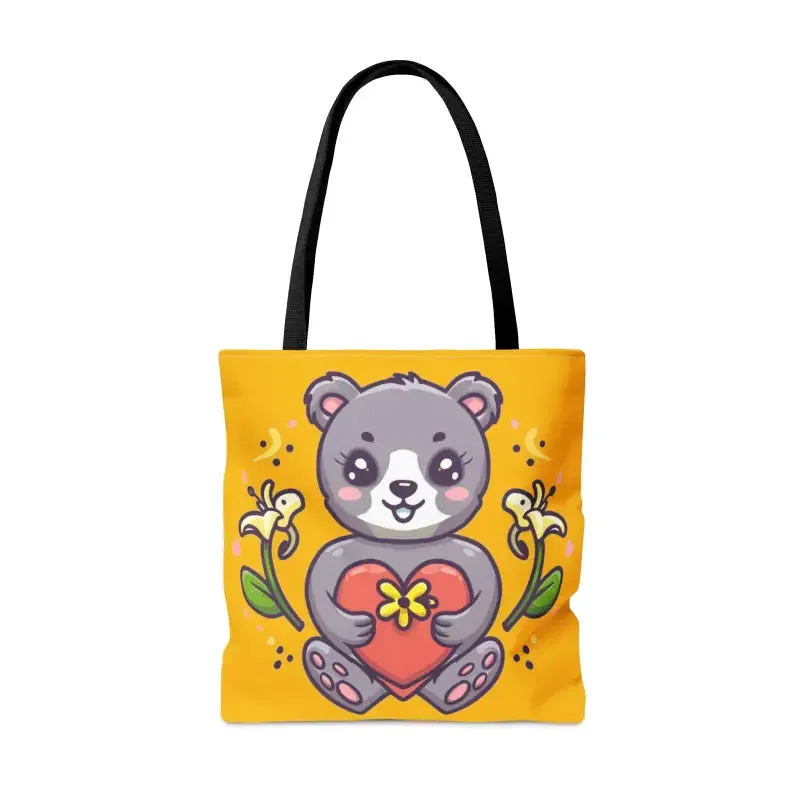 Fall Head Over Heels with Cute Teddy Bear Tote Bag