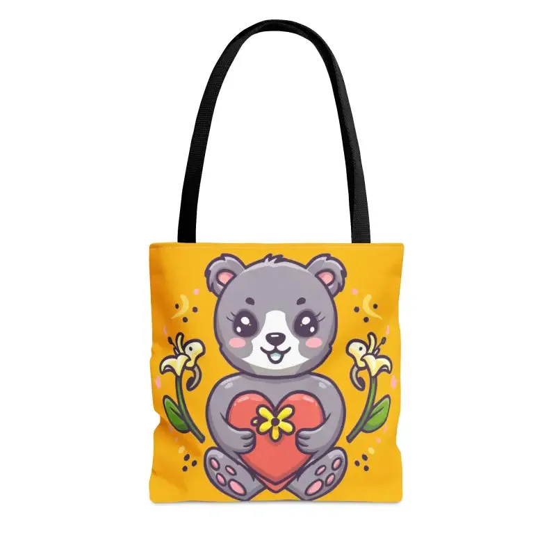 Fall Head Over Heels with Cute Teddy Bear Tote Bag