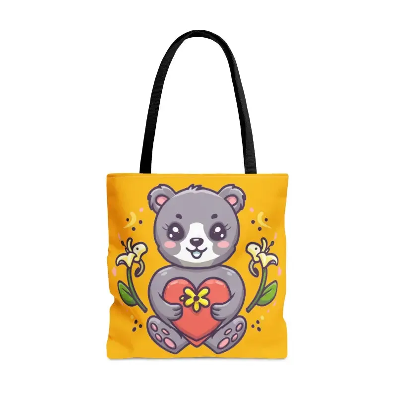 Fall Head Over Heels with Cute Teddy Bear Tote Bag
