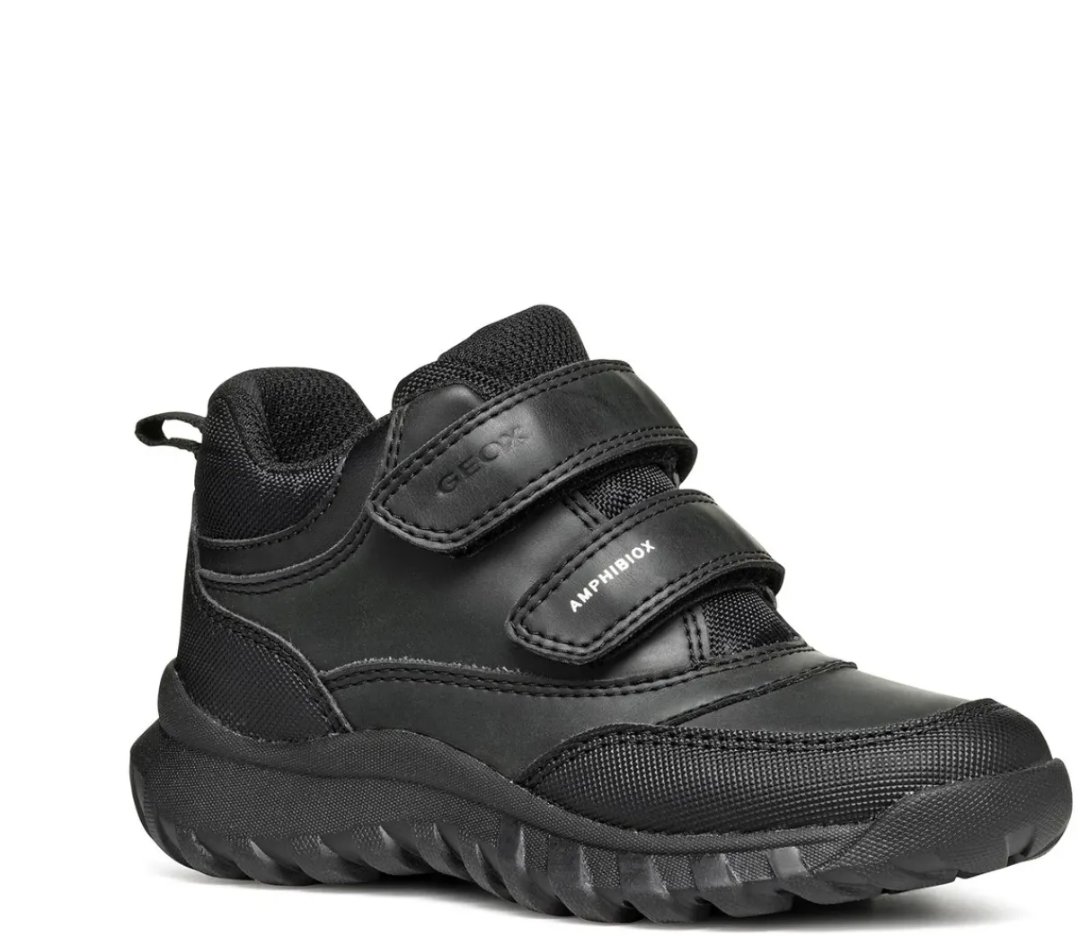 Geox Simbyos J46L0B OMEFU C999 Black Waterproof Velcro Ankle Boots