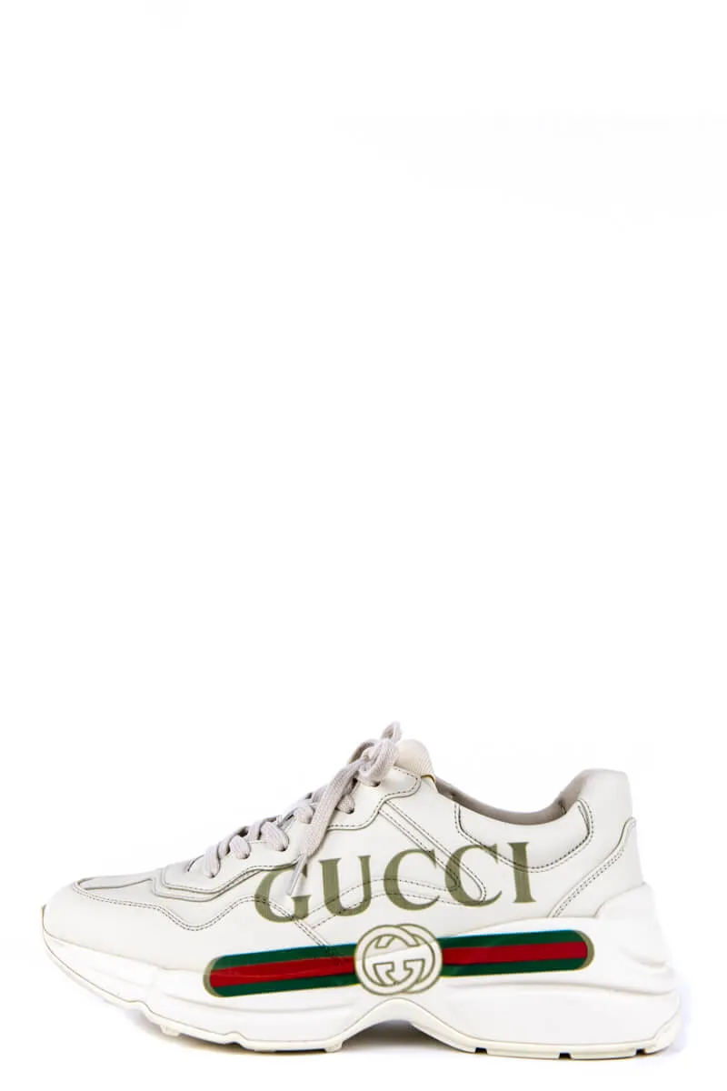 Gucci Ivory 2018 Rhyton GG Web Sneakers Size ﻿IT 40 | US 10