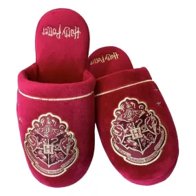 Harry Potter Slippers Hogwarts Gold On Burgundy EU 38-43