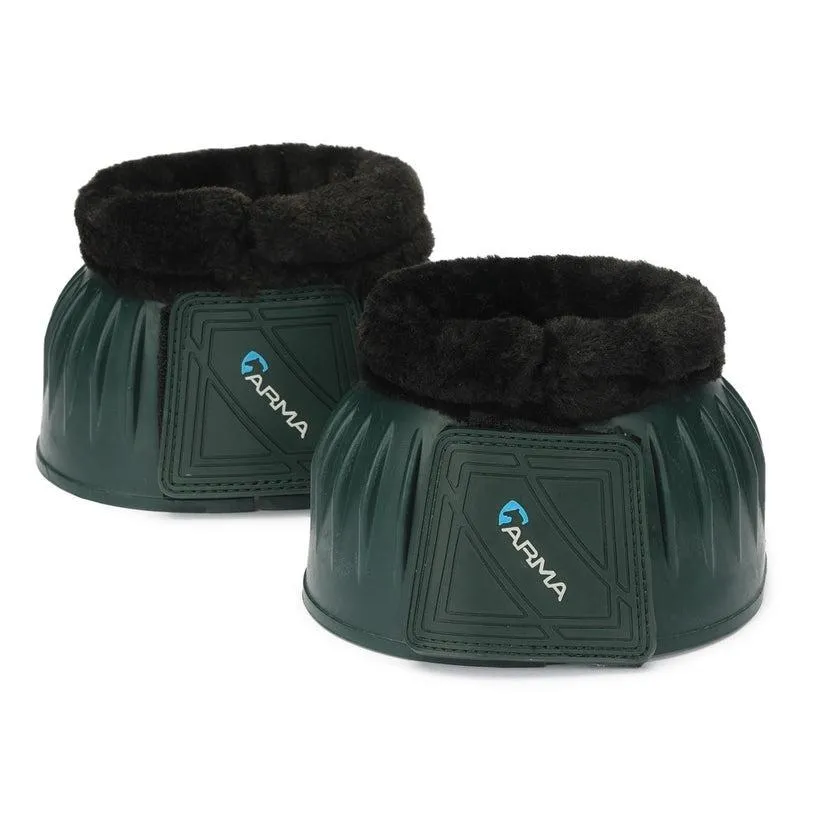 Shires Arma Black Fleece Over Reach Boots