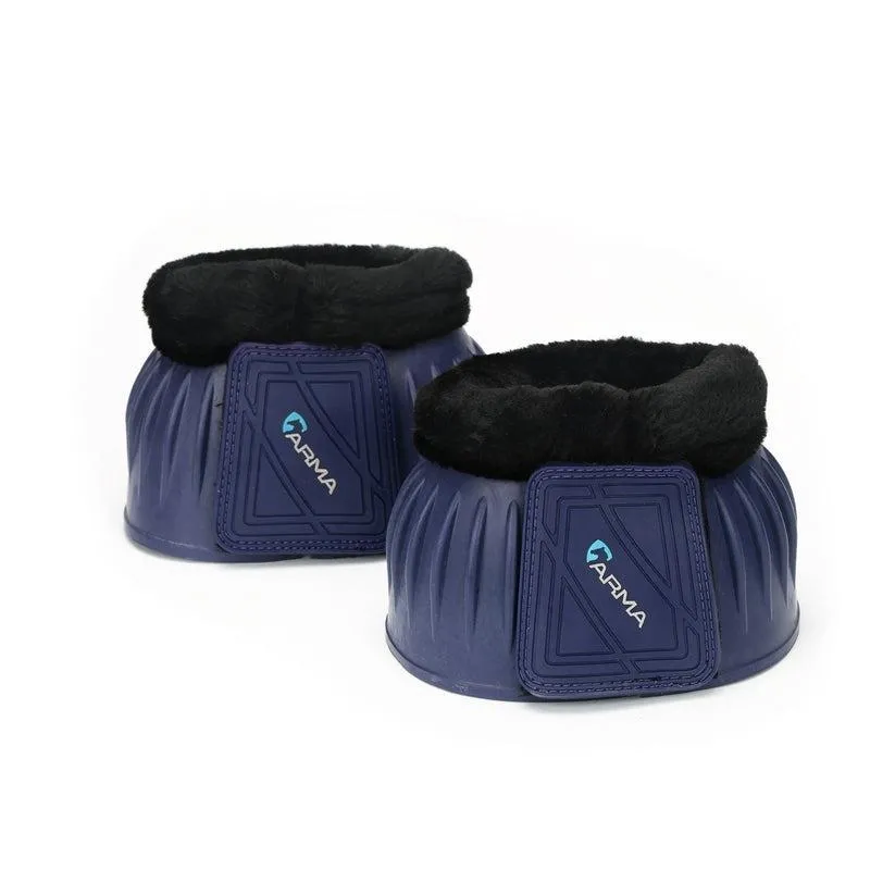 Shires Arma Black Fleece Over Reach Boots