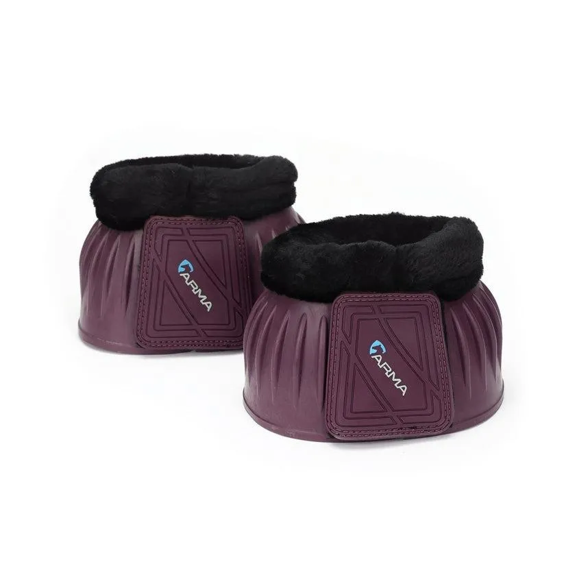 Shires Arma Black Fleece Over Reach Boots