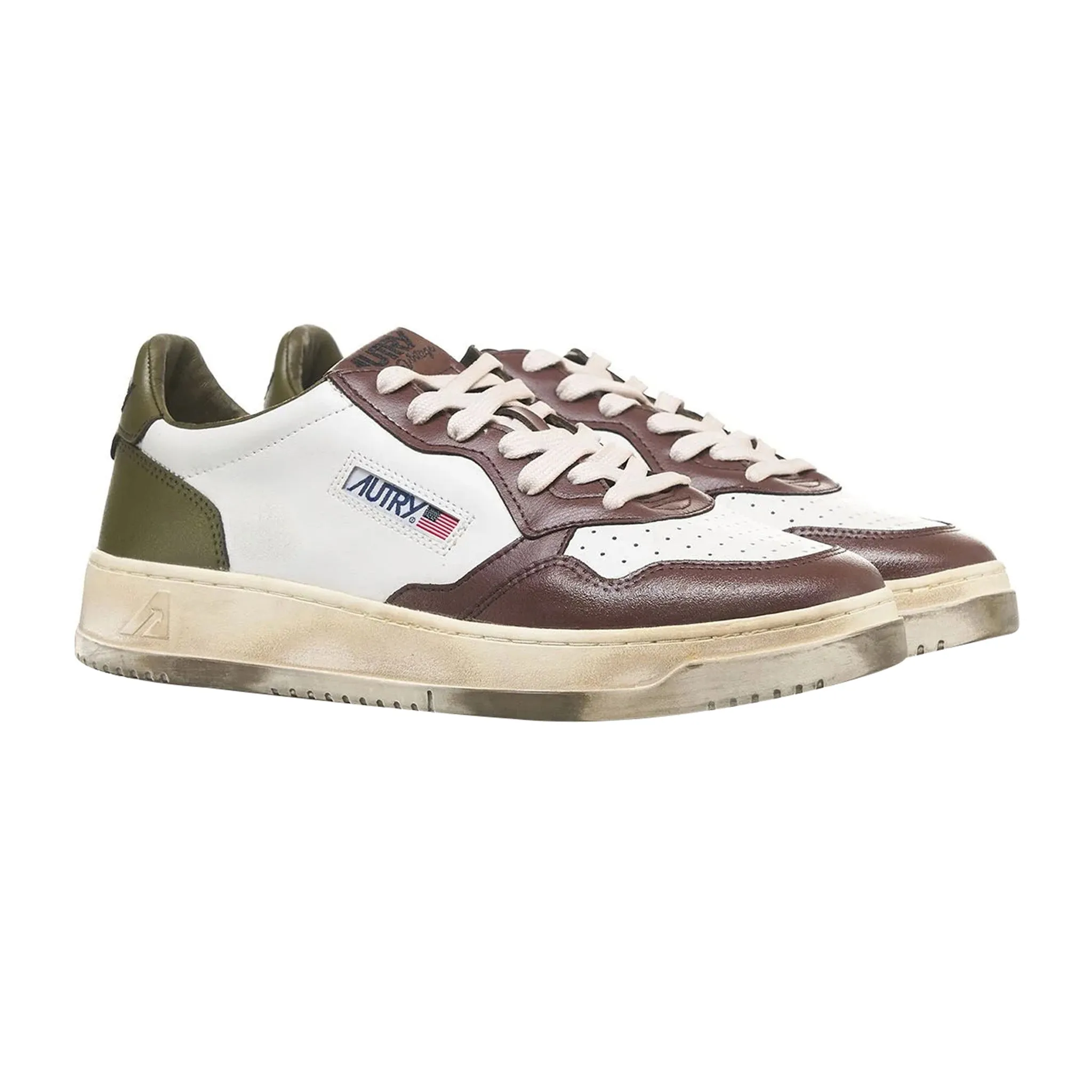 Sneakers Uomo Vintage inserti Marroni