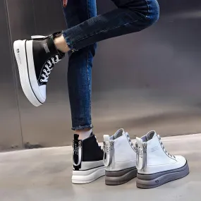 StreetStyle Sky-High: Platform Leather Sneakers 2023/2024