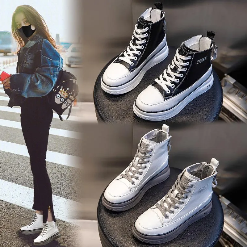 StreetStyle Sky-High: Platform Leather Sneakers 2023/2024