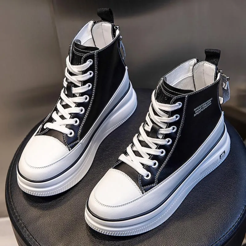 StreetStyle Sky-High: Platform Leather Sneakers 2023/2024