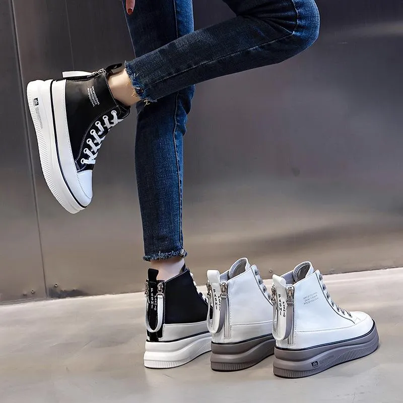 StreetStyle Sky-High: Platform Leather Sneakers 2023/2024