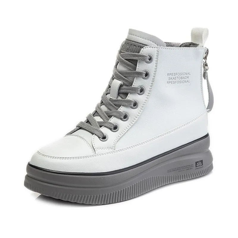 StreetStyle Sky-High: Platform Leather Sneakers 2023/2024