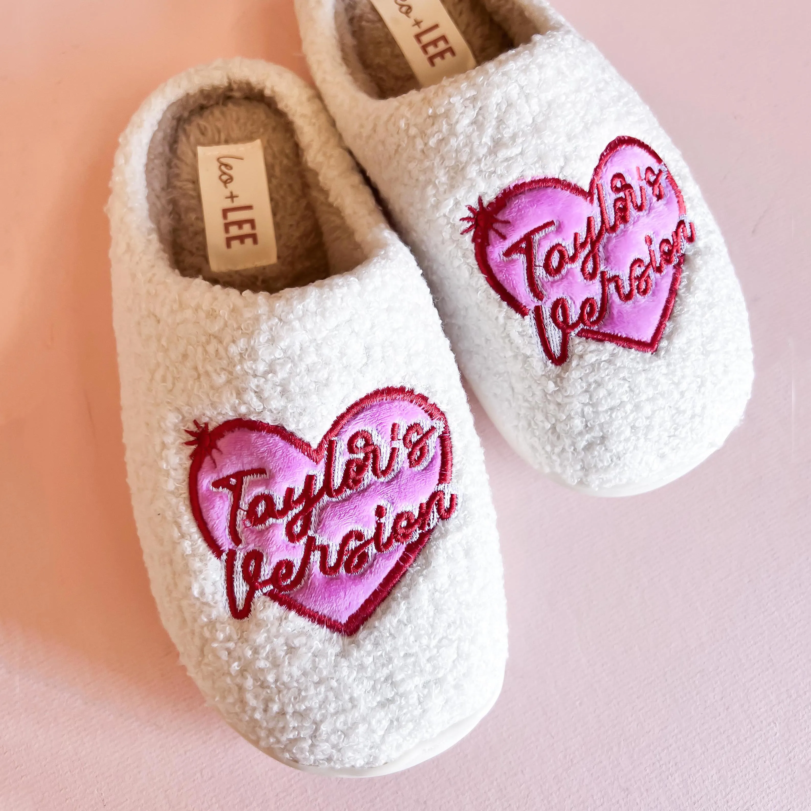 Taylor's Version Heart Plush Slippers