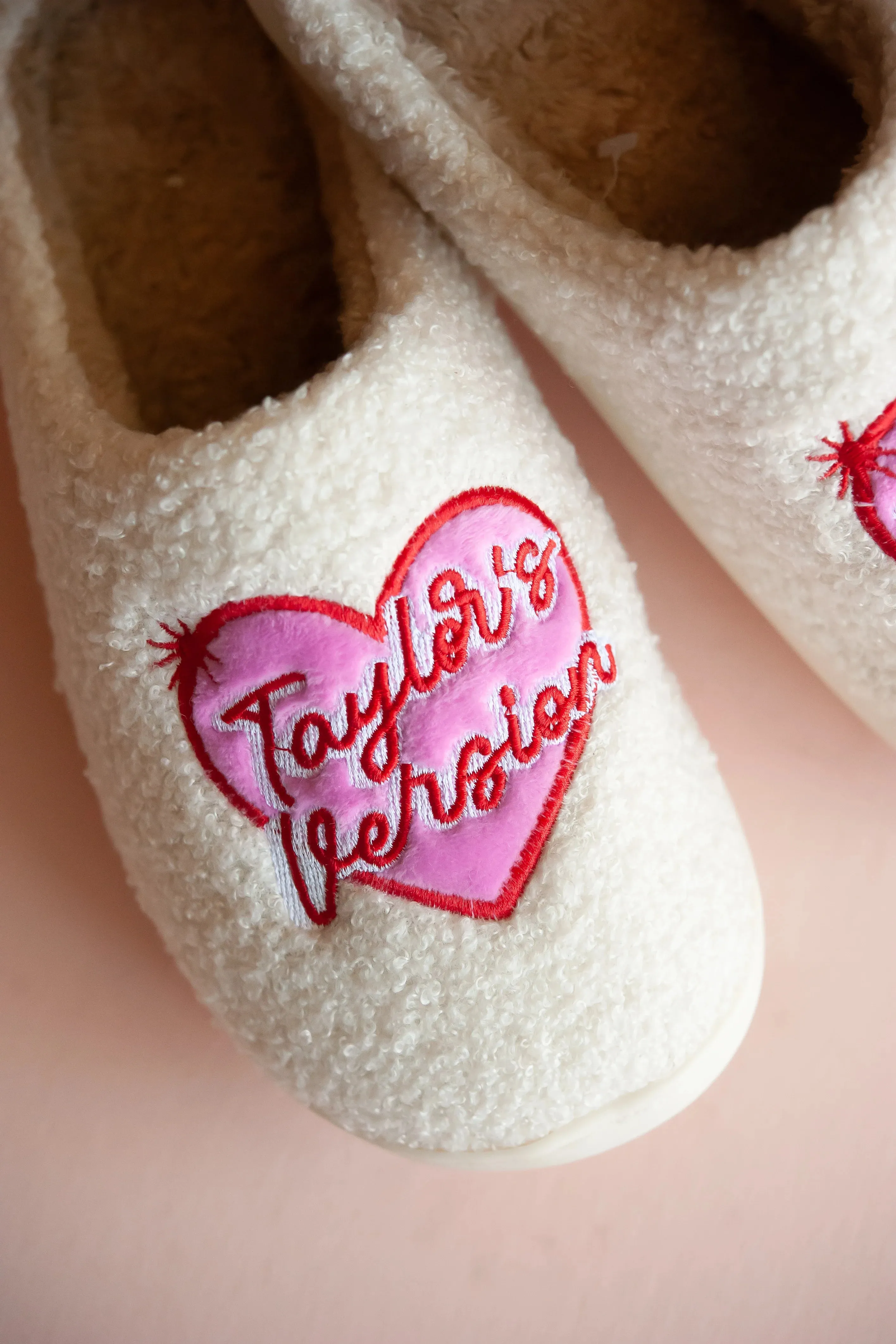 Taylor's Version Heart Plush Slippers