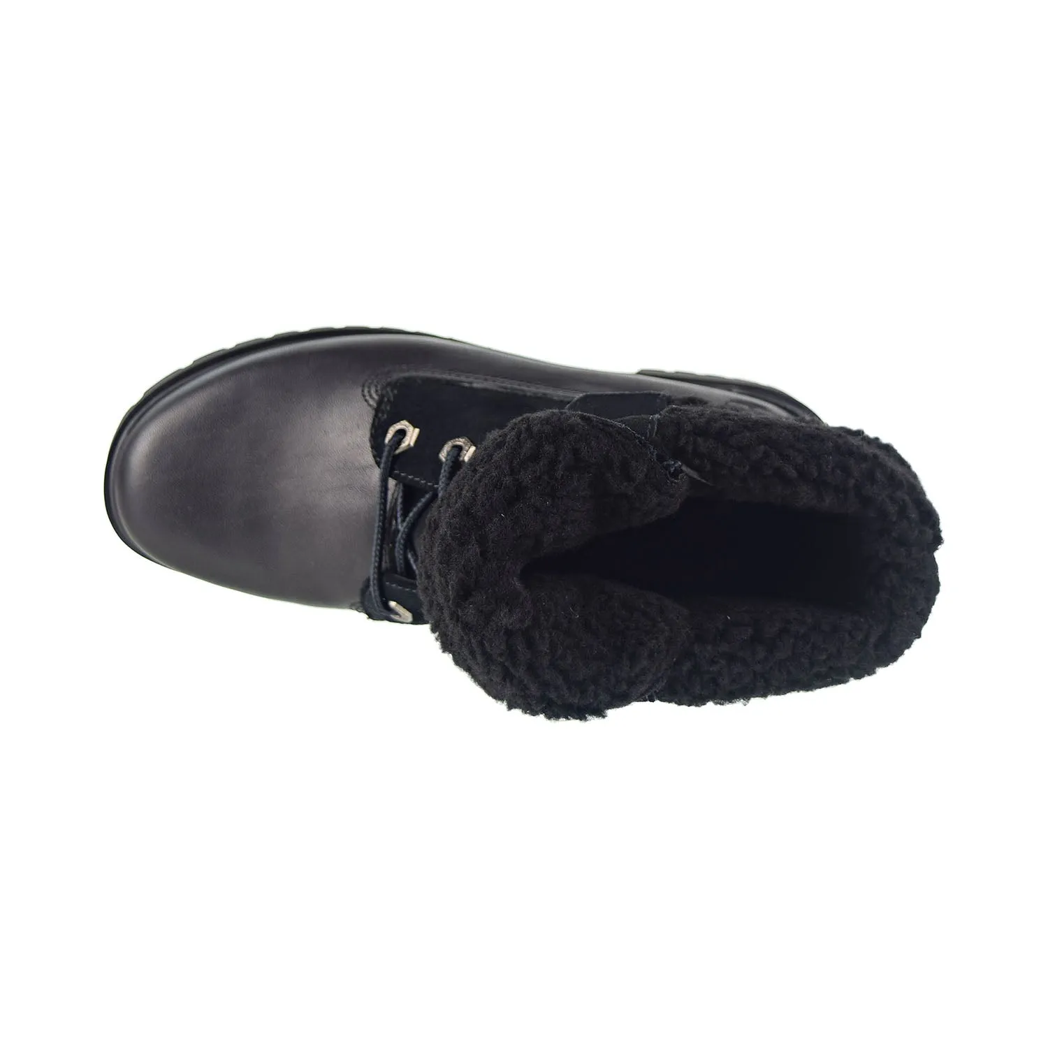 Timberland Jayne WP Fleece Fold Down Women's Boot Black Full Grain Leather