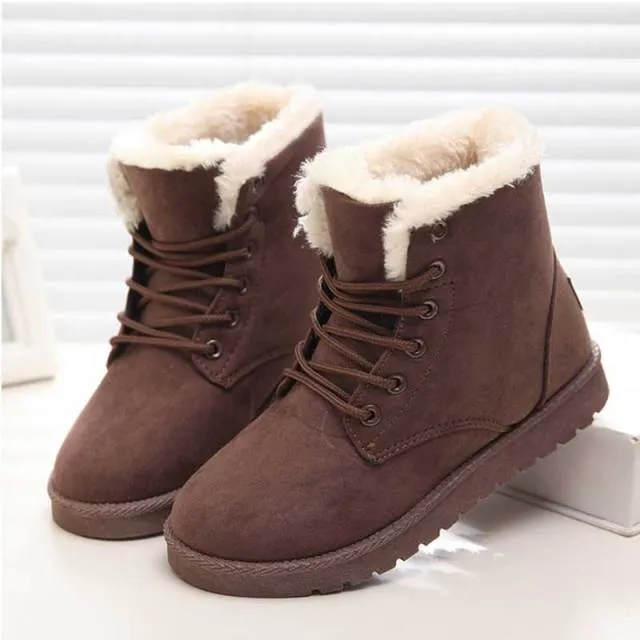 Women's Lace Up Winter Warm Boots