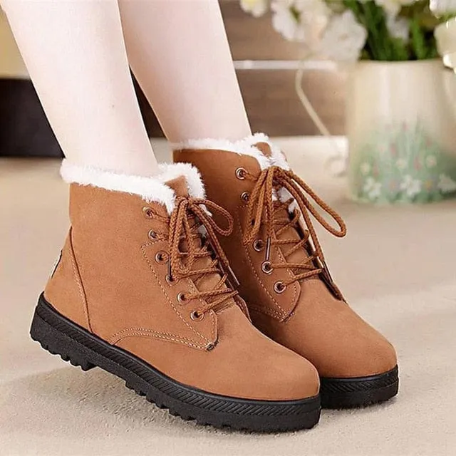 Women's Lace Up Winter Warm Boots