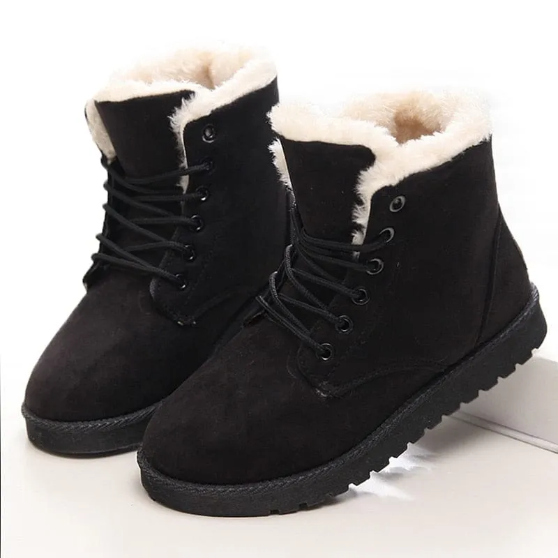 Women's Lace Up Winter Warm Boots