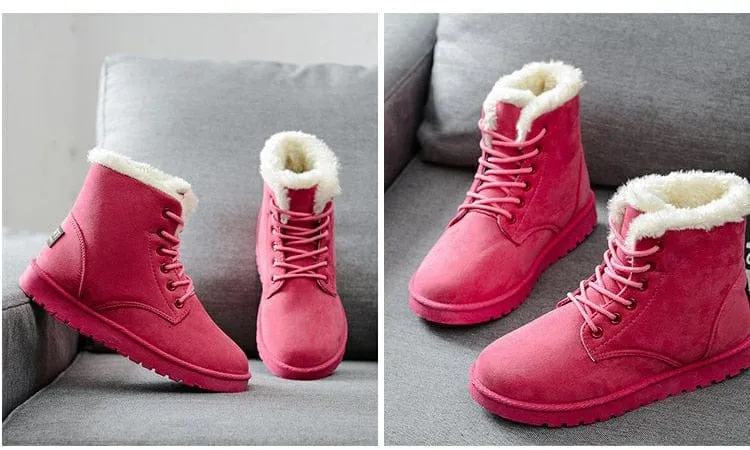 Women's Lace Up Winter Warm Boots