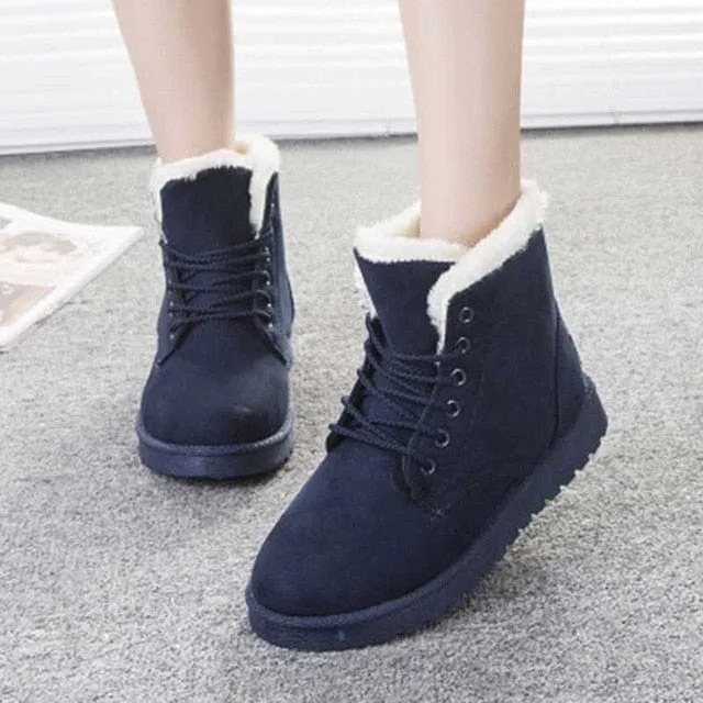 Women's Lace Up Winter Warm Boots