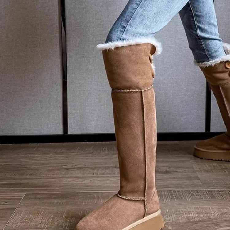 Women's Long Fleece-Lined  Boots